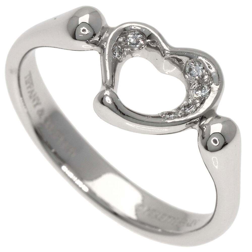 TIFFANY Silver Diamond Heart Ring